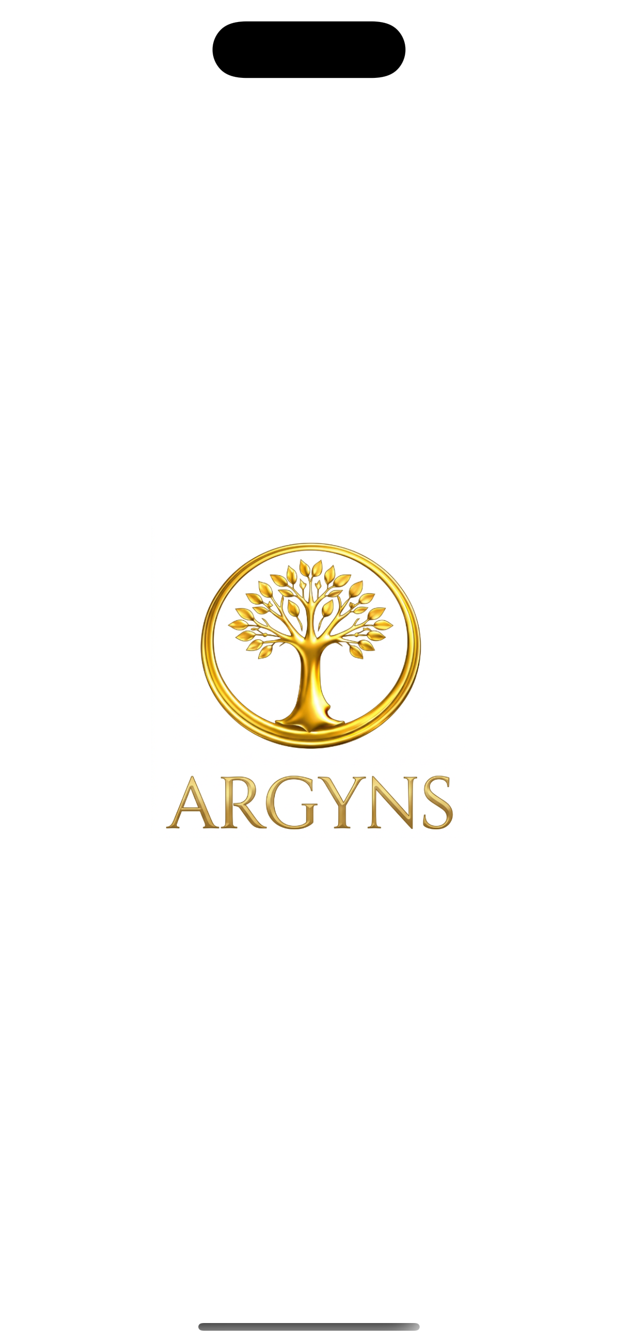 Экран запуска ARGYNS